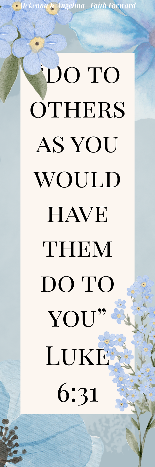 A bookmark featuring the verse Luke 6:31.